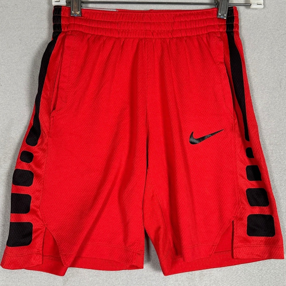Nike Under Armour Shorts Boys Youth Medium Small Red Black Grey Logo Bundle Of 3